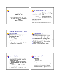sketch of the proof ML estimation Profile likelihood Goodness-of-fit