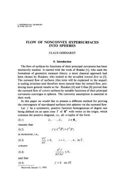 FLOW OF NONCONVEX HYPERSURFACES INTO SPHERES /eC