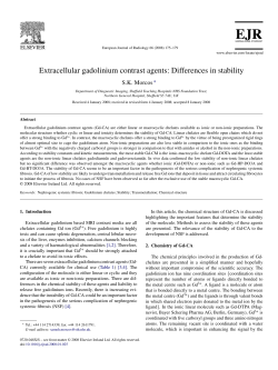 Extracellular gadolinium contrast agents: Differences in stability