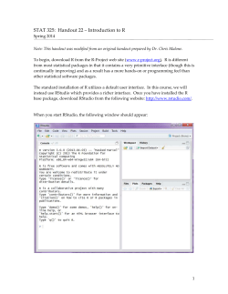 Introduction to R