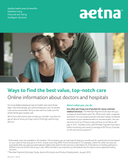 Aetna - Ways to Find the Best Value Flyer