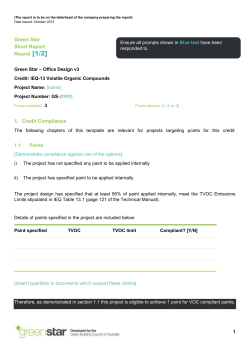 IEQ-13 - Volatile Organic Compounds