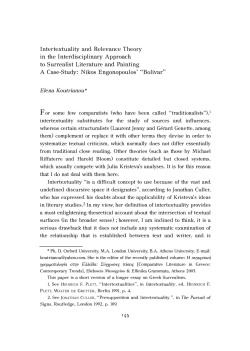 Intertextuality and Relevance Theory in the