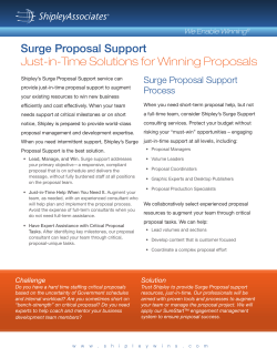 Surge Proposal Support Just-in-Time Solutions for Winning Proposals