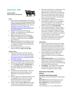 Beef Fair Entry Guide - El Paso County Extension