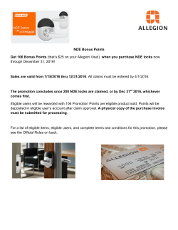 NDE Bonus Points Get 106 Bonus Points (that`s $25 on your