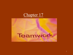 Chapter 7 Teamwork