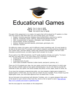 Educational Games Assignment