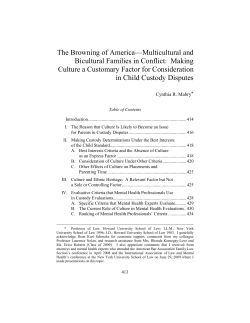 The Browning of America&mdash;Multicultural and Bicultural Families in