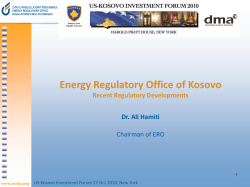 Kosovo Energy sector - Developing Markets Associates