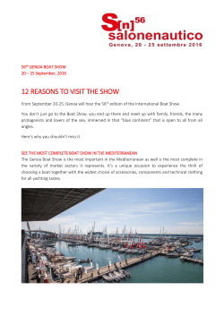 12 Reasons to visit Genoa Boat Show &ndash; August, 31