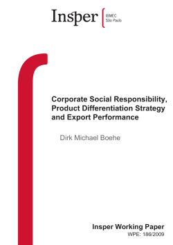 Corporate Social Responsibility, Product Differentiation Strategy and
