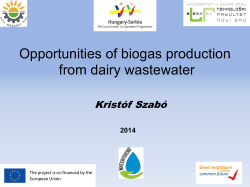 opportunities of biogas production from dairy wastewater