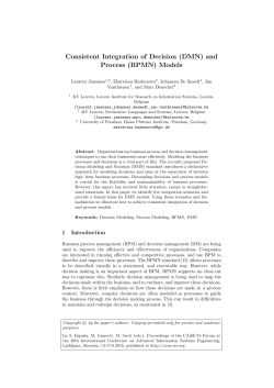 Consistent Integration of Decision (DMN) and Process (BPMN) Models