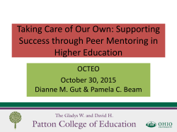 Taking Care of Our Own Pamela Beam