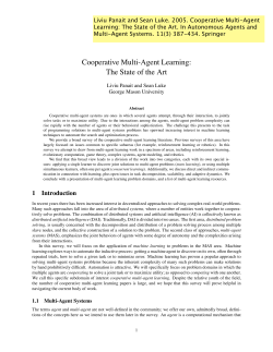 Cooperative Multi-Agent Learning: The State of the Art