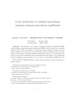 maximin rational expectations equilibrium