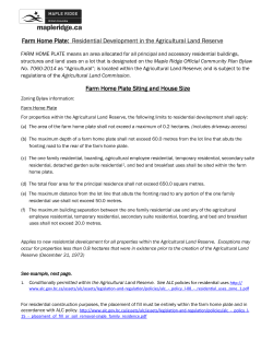 Farm Home Plate: Residential Development in the