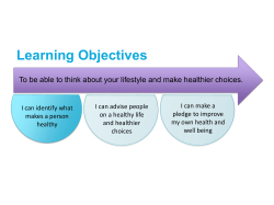 Lesson 1 Healthy Choices