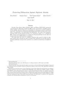 Protecting Obfuscation Against Algebraic Attacks