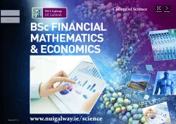 GY309 Financial Mathematics and Economic