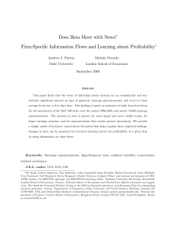 Does Beta Move with News? Firm`Specific Information Flows and