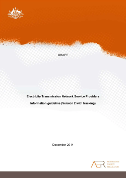 Draft electricity transmission information guideline (Version 2 with