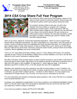 2009 CSA Crop Share Program