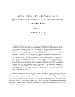 Gateway Products in the DSLR Camera Market: Dynamic Demand