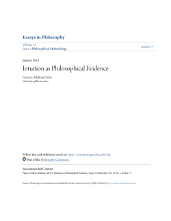 Intuition as Philosophical Evidence