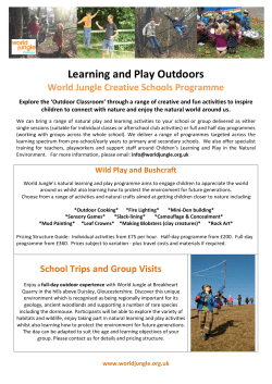 Learning and Play Outdoors