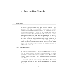1 Discrete-Time Networks