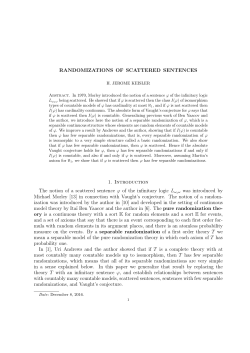RANDOMIZATIONS OF SCATTERED SENTENCES 1. Introduction