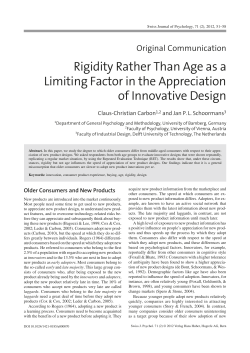 Rigidity Rather Than Age as a Limiting Factor in the Appreciation of