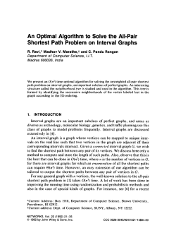 An optimal algorithm to solve the all-pair shortest