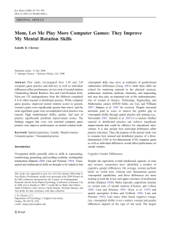 Mom, Let Me Play More Computer Games: They Improve My Mental