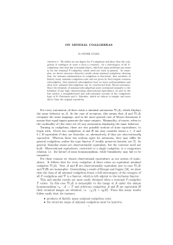 ON MINIMAL COALGEBRAS For every automaton A there exists a