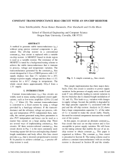 Constant transconductance bias circuit with an on