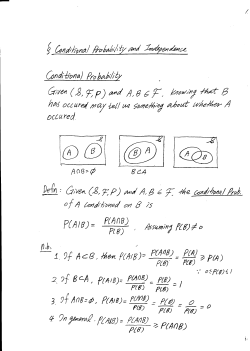 Conditional Probability and Independence