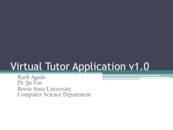Virtual Tutor - Department of Computer Science