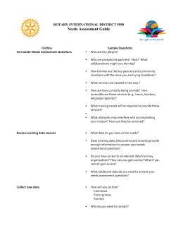 Needs Assessment Guide