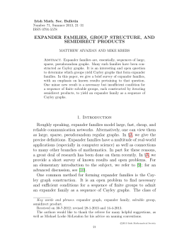 Expander families, group structure, and semidirect