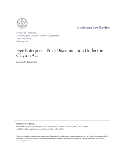 Price Discrimination Under the Clayton Act