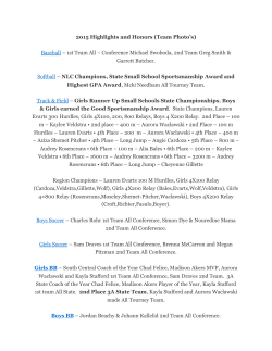 2015 Highlights and Honors (Team Photo`s) Baseball &ndash; 1st Team All