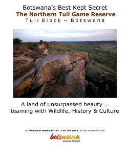 Botswana - Peace Parks Foundation