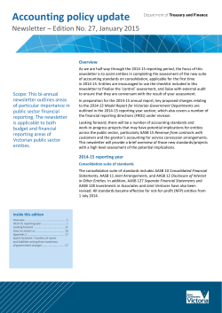 Accounting policy update - Issue No. 27