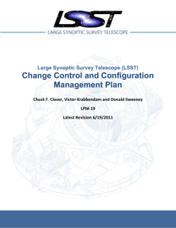 The LSST Change Control and Configuration