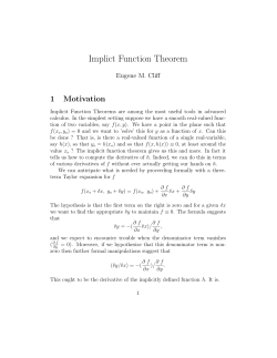 Implict Function Theorem