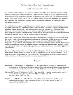 Career Adapt-Abilities Scale + Cooperation Scale
