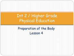 Int 2 / higher Grade Physical Education
